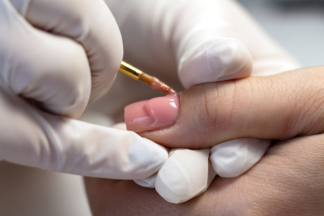 gel being applied to nail