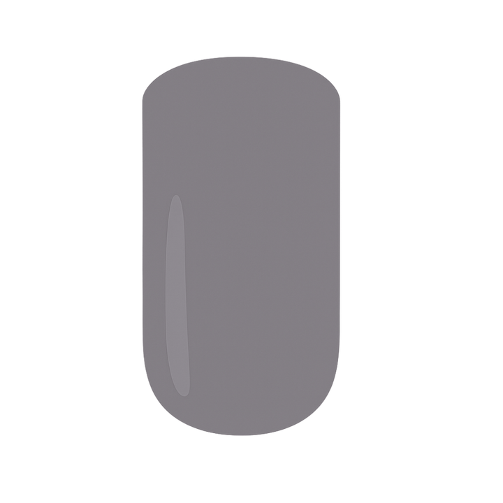 Grey gel polish bottle on a white background