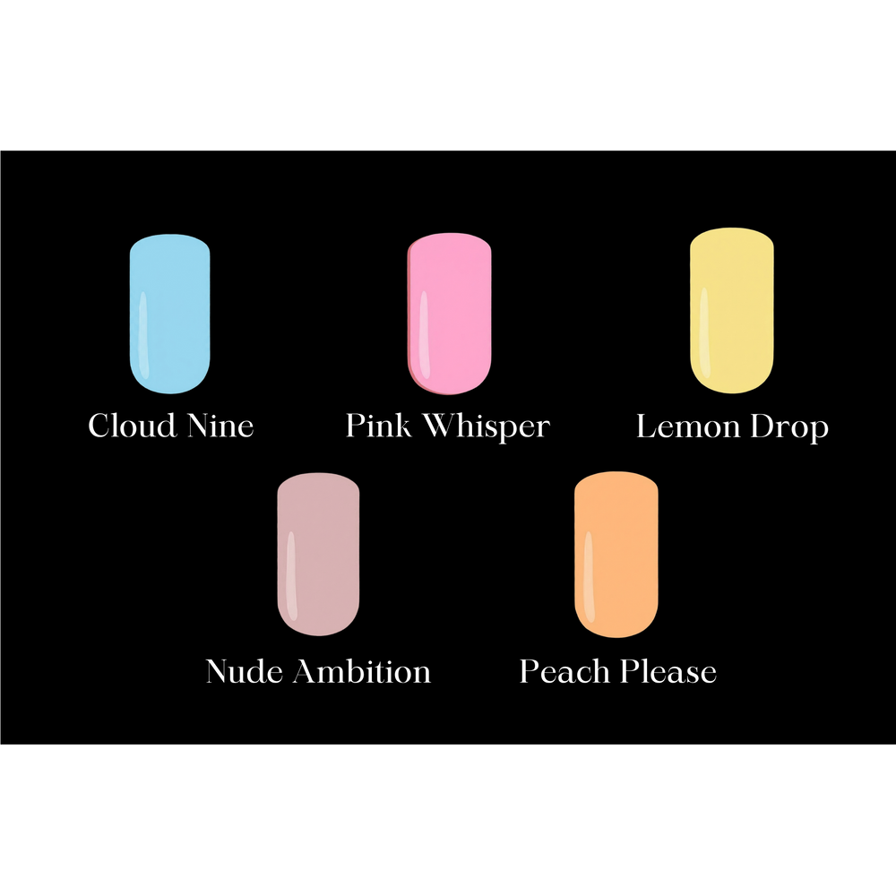Gel Polish Colours in Belle Beauty's Gel Polish Essentials Kit