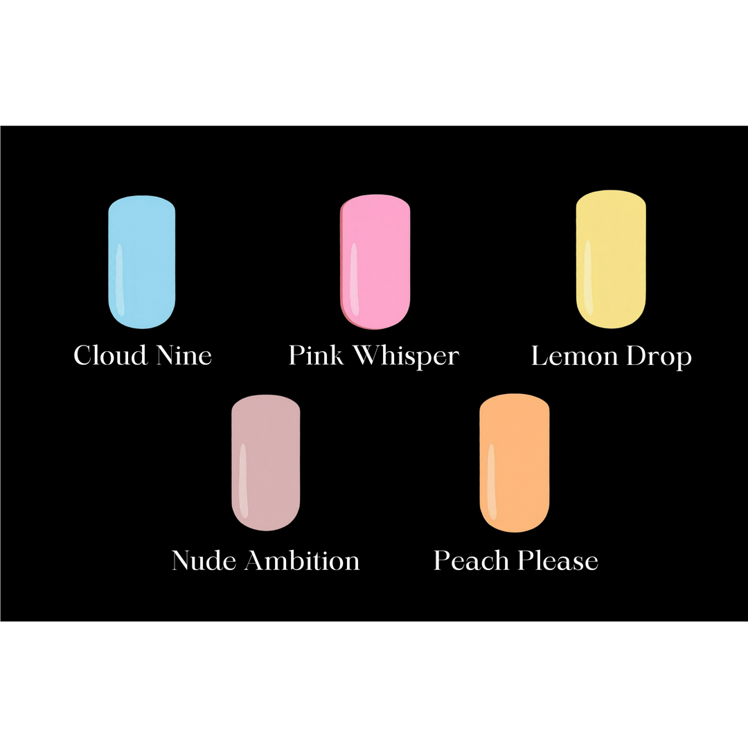 Gel Polish Colours in Belle Beauty's Gel Polish Essentials Kit