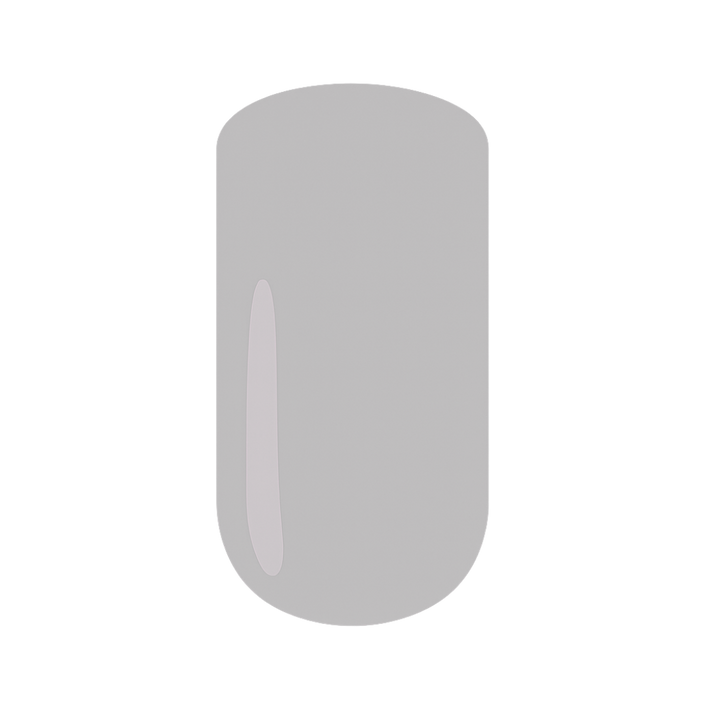 Silver gel polish on a blank background