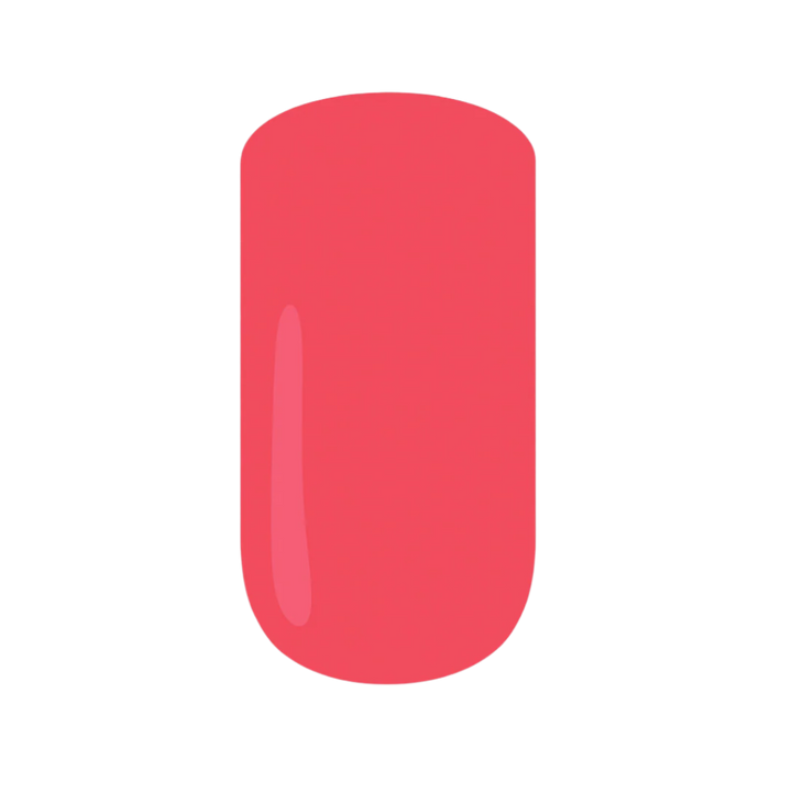 Red gel nail polish swatch on a white background
